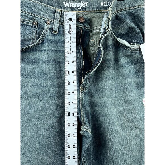 Wrangler Mens Jeans Relaxed Fit 32x34 Blue Denim - Picture 5 of 9